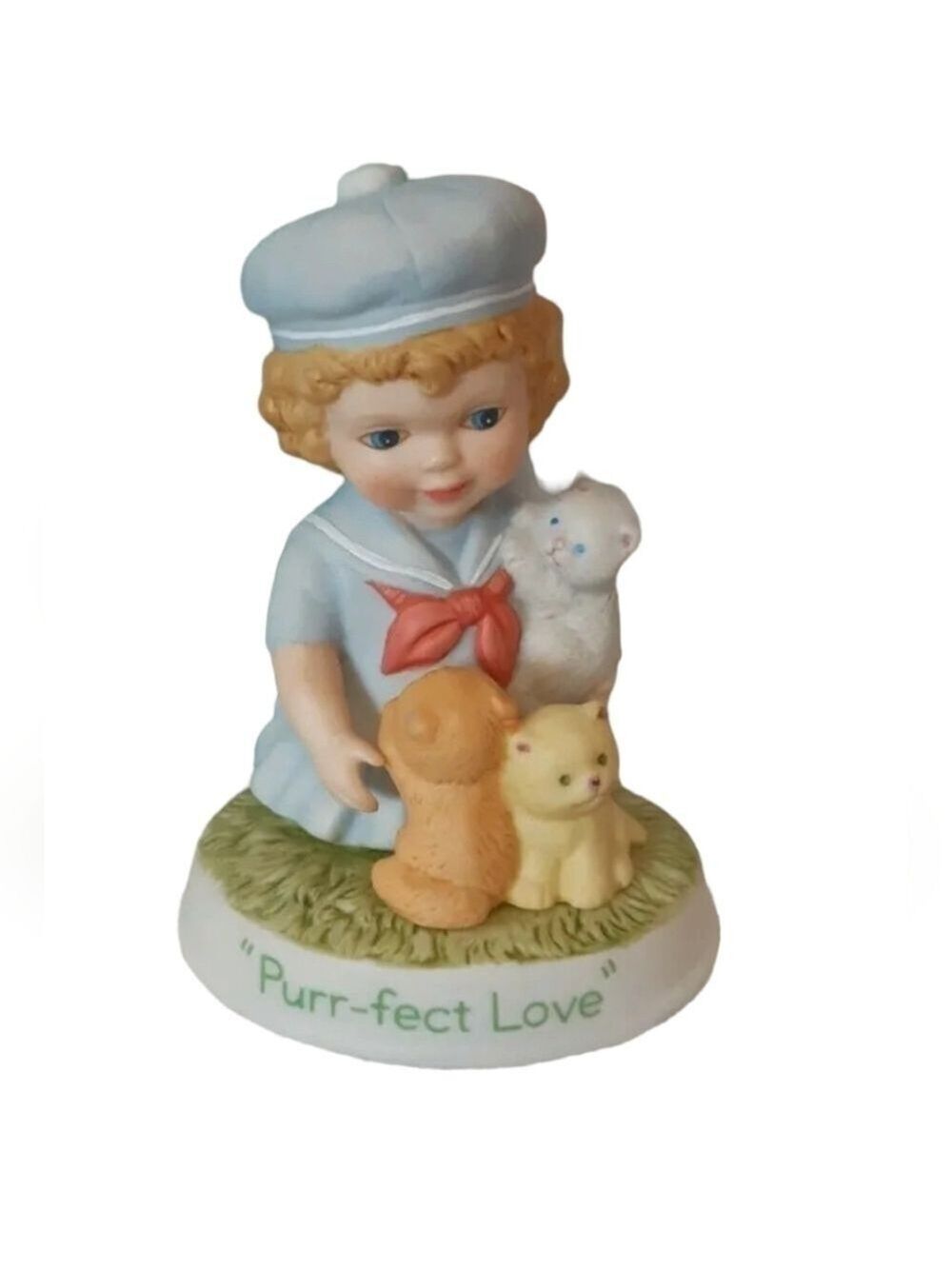 VTG AVON TENDER MEMORIES PORCELAIN figurine collection PURR-FECT LOVE 1991 cats